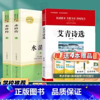 全套3本]水浒传+艾青诗选 人教版 [正版]艾青诗选和水浒传书原著完整版人民教育出版社初中生初三必读课外书人教版阅读九年