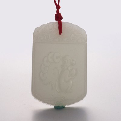 梦克拉 和田玉吊坠 白玉 和田玉十二生肖吊坠 属相 和田玉生肖猴吊坠 玉佩