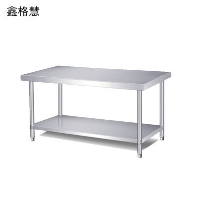鑫格慧 加厚不锈钢工作台厨房操作台案板 180*80*80双层 张