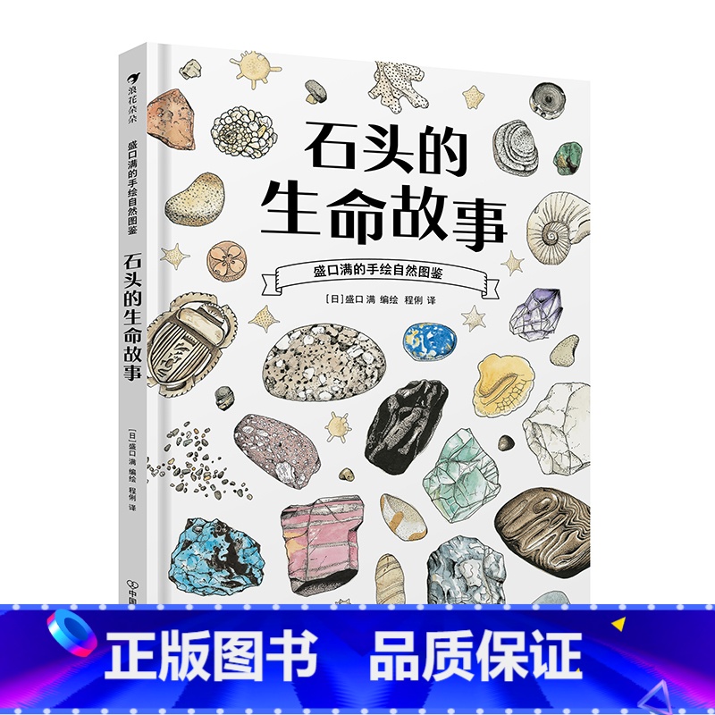 石头的生命故事 [正版]浪花朵朵 盛口满的手绘自然图鉴7册任选 水果的秘密蔬菜的植物学 7-10岁 日本童书研究会 儿童