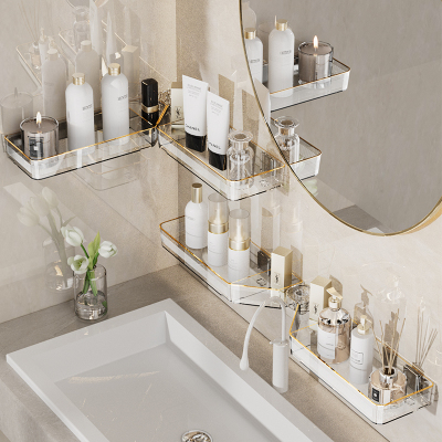 [补贴10%]浴室置物架浴室转角置物架免打孔壁挂式收纳洗手间卫生间厕所洗漱台挂墙架子