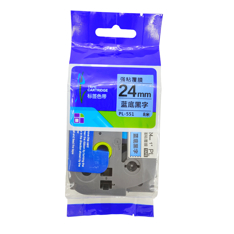 驰洛科 PL-551,24mmX8m,蓝底黑字 标签色带(计价单位:个)蓝色