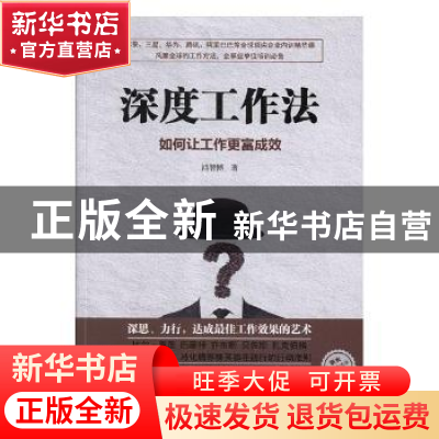 正版 深度工作法:如何让工作更富成效 鸿智博著 企业管理出版社