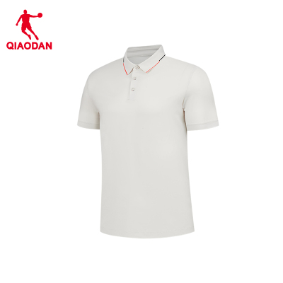 乔丹 男款短袖T恤衫运动POLO衫 夏季冰感防晒衣 月牙色 QTEHS3253032S