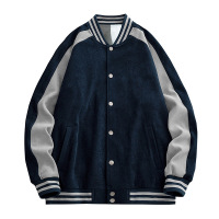 男装棒球服男春秋季韩版潮牌男士夹克纯色立领开衫外套可定制