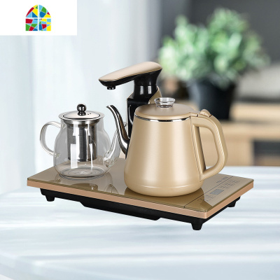全自动上水壶电热烧水壶保温一体家用泡茶专用抽水茶台具加水套装 FENGHOU 黑色