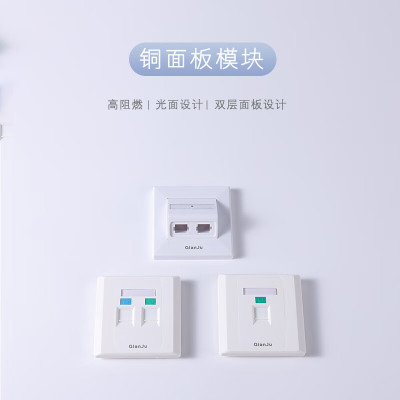 仟炬超五类非屏蔽模块QJTM-5EBU180D-WH 超五类非屏蔽模块,RJ45,180°打线,白色