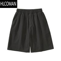 HLCOMANGOGOSOON短裤男夏季新款男生裤子宽松休闲男士卡其色美式小众