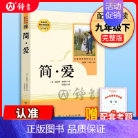 [人教版/九下]简爱 [正版]艾青诗选和水浒传人民教育出版社九年级上册原著完整版唐诗三百首简爱儒林外史人教版语文配套名著