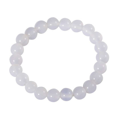 梦克拉 Mkela 白玛瑙手链 纯洁 玉髓玛瑙 女士 送朋友 手链 玛瑙