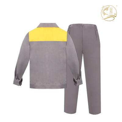 夏季长袖工作服(拼旗黄色)T-002