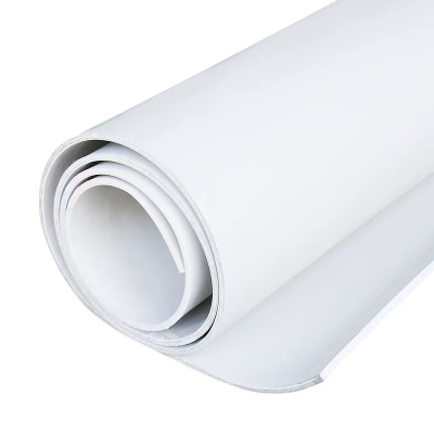 铁工邦 白色橡胶板喷砂房抛丸机胶垫 10mm(1米*2.4米*50公斤 )卷