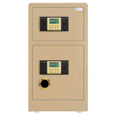 臻远全钢实心防盗保险柜 高120cm双门双层密码款土豪金色