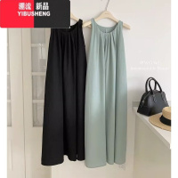YIBUSHENG设计感露背清凉连衣裙女季2023新宽松显瘦长裙极简法式小众裙子