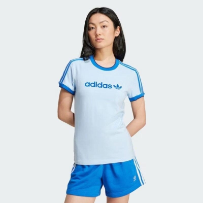 ADIDAS阿迪达斯三叶草短袖T恤运动休闲针织圆领女装IZ2674 D