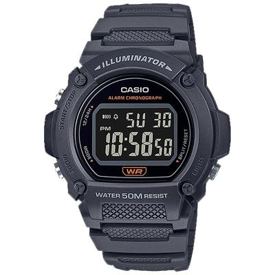 CASIO 卡西欧运动手表50米防水1/100秒计时LED背光