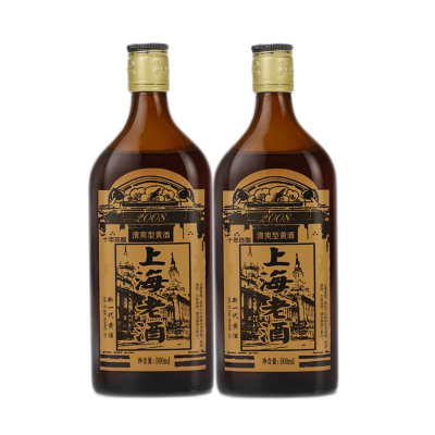 二瓶 莫干泉上海老酒黄酒十年陈酒基清爽型干型黄酒500ml*2