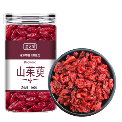 山茱萸山萸肉山茱萸肉山庾肉搭熟地非野生中葯材官方旗舰店正品泡茶