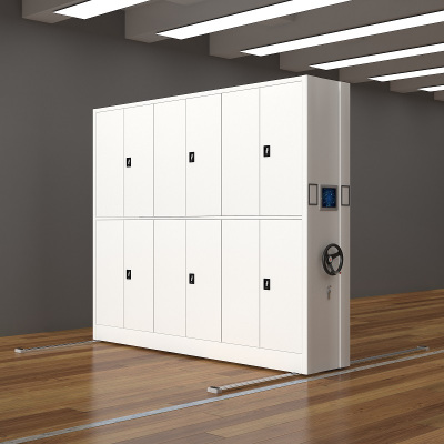 臻远 智能密集架移动式档案柜钢制轨道智能密集架一列3组