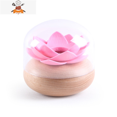 牙签盒实木家用创意自动牙签筒餐厅客厅木质牙签罐简约棉签盒 敬平 原木色粉色