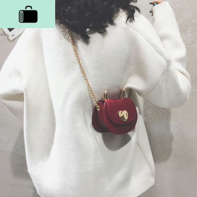 迷你小包包女包新款2020纯色个性马鞍包百搭chic链条单肩斜挎包潮NEW LAKE女士单肩包