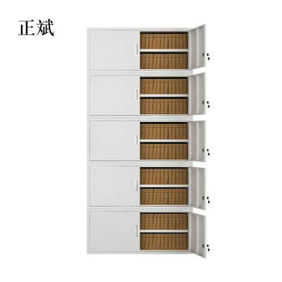正斌钢制文件柜办公资料柜铁皮档案柜财务凭证柜带锁储物柜通五节器械柜