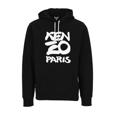 高田贤三(Kenzo)男款棉质带帽卫衣休闲潮流套头拼色运动外套