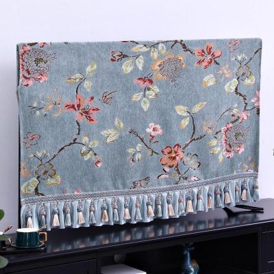 欧式电视机盖布家电电视罩防尘罩套家用55寸6570寸液晶曲面屏台式 花晨月夕电视机罩 55英寸(宽130*高80)