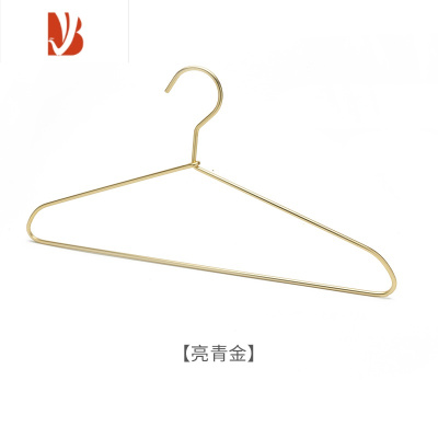 三维工匠太空铝合金衣撑子卧室家用加粗成人挂衣架金属防滑金色晾衣架