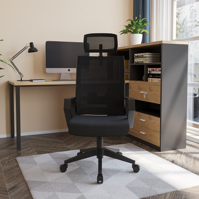 域赢电脑椅办公椅书房椅会议椅书房家具椅培训职员椅全网透气网布人体工学椅子-转椅