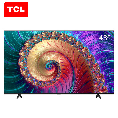 TCL 官方旗舰 43L8 (43英寸) 吋 4K超高清HDR 智能网络WiFi 超薄影视教育资源平板电视 黑色