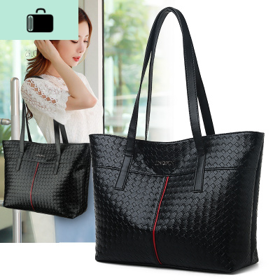 新款托特包女士休闲简约编织潮包时尚大容量单肩包百搭通勤手提包NEW LAKE女斜挎包