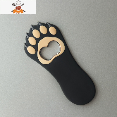 啤酒开瓶器起盖器创意猫爪起子启瓶器冰箱贴磁力起瓶器家用开酒器 敬平 纯黑猫爪起瓶器