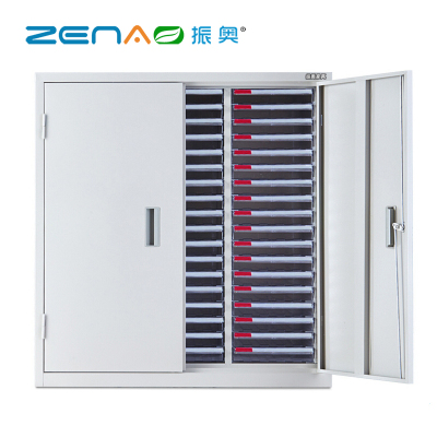 振奥 A4文件柜资料办公柜票据柜整理柜资料柜铁皮柜效率柜带锁/台(385x850x880mm 54抽带门(小盒))
