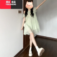 YIBUSHENG茶歇法式小个子看绿色连衣裙子女季小众设计气质仙女公主裙