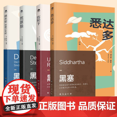 黑塞精选集 全4册 悉达多+荒原狼+在轮下+德米安 彷徨少年时 诺贝尔文学奖得主黑塞代表作 外国小说青少年读本