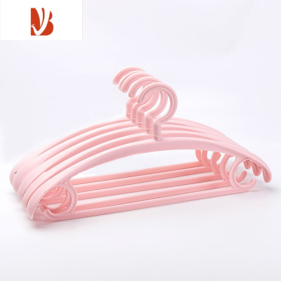 三维工匠衣架家用挂衣服毛衣防肩角晒衣架子不起包20个衣撑粉色防变形