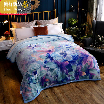 云毯双层毛毯被子加厚冬季保暖法兰绒床单珊瑚绒毯子 三维工匠