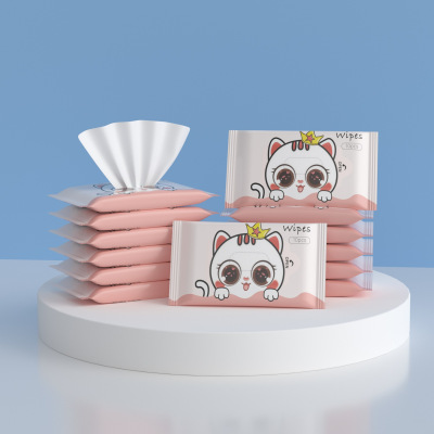 简禾10抽婴儿手口专用湿巾小包宝宝儿童湿巾纸婴幼儿湿纸巾招财猫
