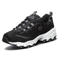 斯凯奇男鞋 D'lites熊猫女款厚底时尚休闲鞋老爹鞋女11930-BLK