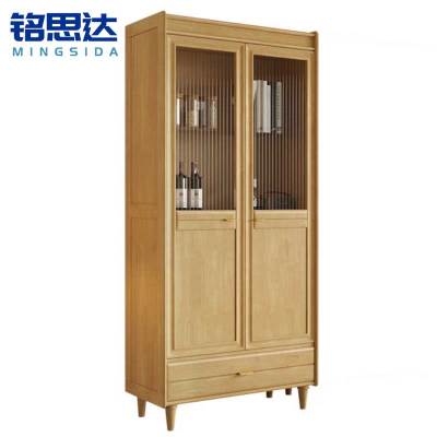 铭思达实木书柜两门81.5*40*190cm台
