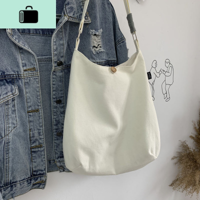 日式手工原创森女系文艺小清新帆布单肩包女学院风学生棉斜挎包NEW LAKE女士单肩包