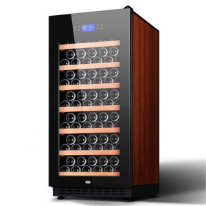 尊堡 BJ-208F冰吧恒温红酒柜压缩机冷藏收纳柜茶叶柜保鲜柜雪茄柜 红木纹 满配款