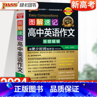 英语 高中通用 [正版]2024新版 图解速记高中英语作文答题模板答题高一高二高三高考真题满分作文素材高分范文小本口袋书