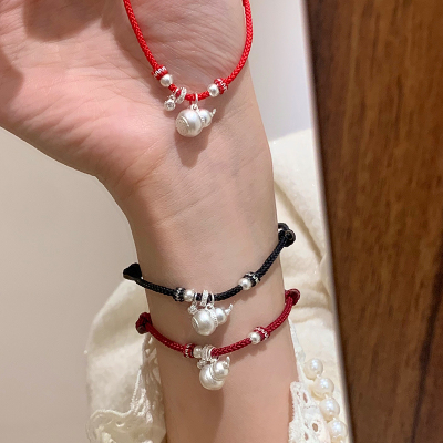 纯银葫芦红绳手链轻奢小众精致高级感新年手饰女生送闺蜜礼物送女朋友老婆情人节七夕生日礼物
