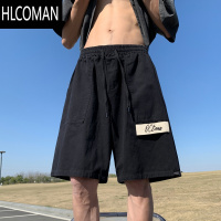 HLCOMAN美式工装裤男夏季薄款休闲短裤日系宽松直筒运动五分裤子潮流百搭