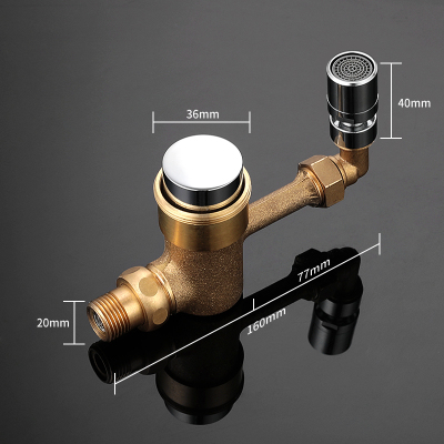 ichoice 萬忠全铜小便 手按式暗装延时冲水阀 阀体(带万向咀)