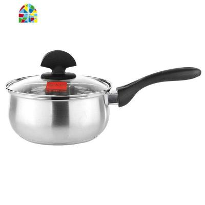 奶锅儿童辅食锅婴儿宝宝家用不锈钢304加厚小多功能热奶锅 FENGHOU 红色