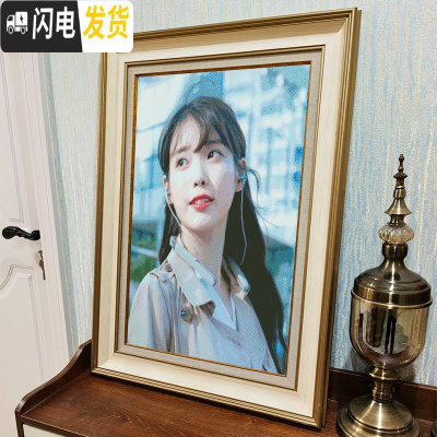 三维工匠十字绣2020新款钻石画定制照片定做满钻客厅点砖自己手工di [魔方圆钻满钻]40X50CM20寸发图免费看效果