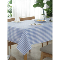 家柏饰(CORATED)茶几pvc桌布防水防烫防油免洗格子餐桌布长方形塑料台布北欧风